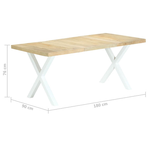 Rustika Rowe -  Dining Table 180x90x76 cm Solid Mango Wood